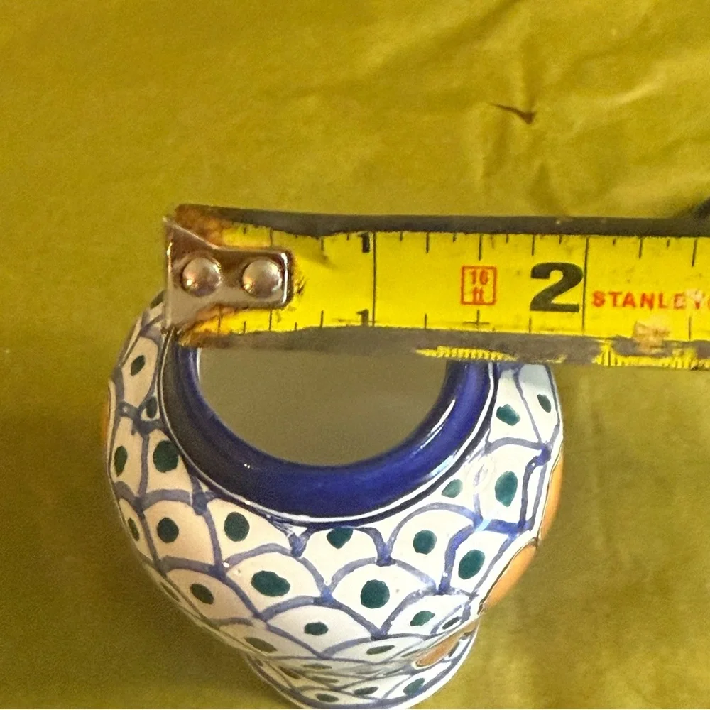 Talavera Hand-Painted Floral mini Ceramic Jar